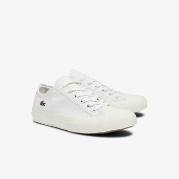 Lacoste Topskill Leather Plimsolls Dámské - Plátěné Boty Bílé / Šedé | CZ-5TmF7f